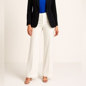 NWT CeCe Women’s White Wide Leg Dress Pants Size 12 Pockets professional work